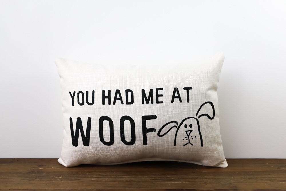 WOOF WOOF, Throw Pillows