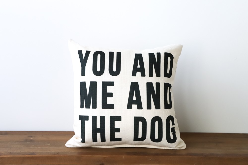 You & Me And The Dogs - Personalized Pillow (Insert Included