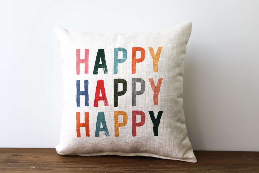 Happy, Happy, Happy Pillow TXT0571