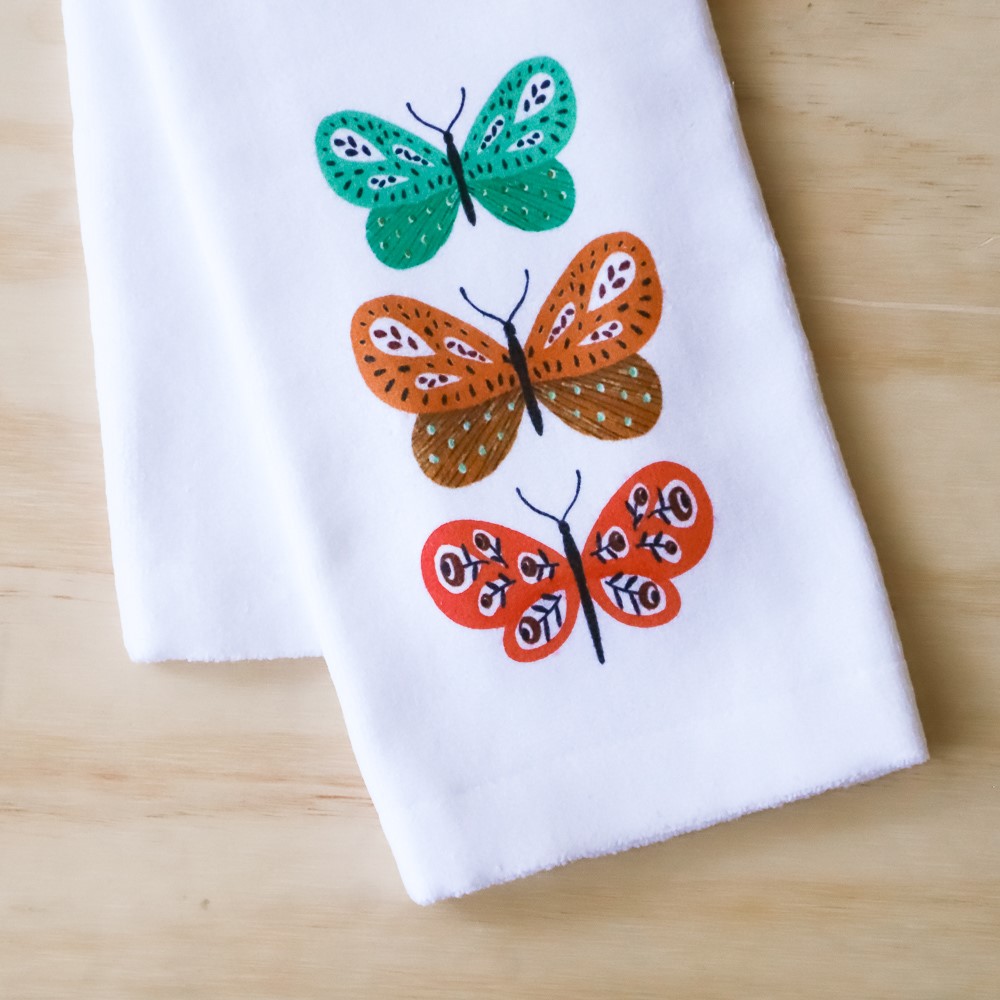 Butterfly Shaped Hanging Hand Towel, Kitchen Washcloth, Children