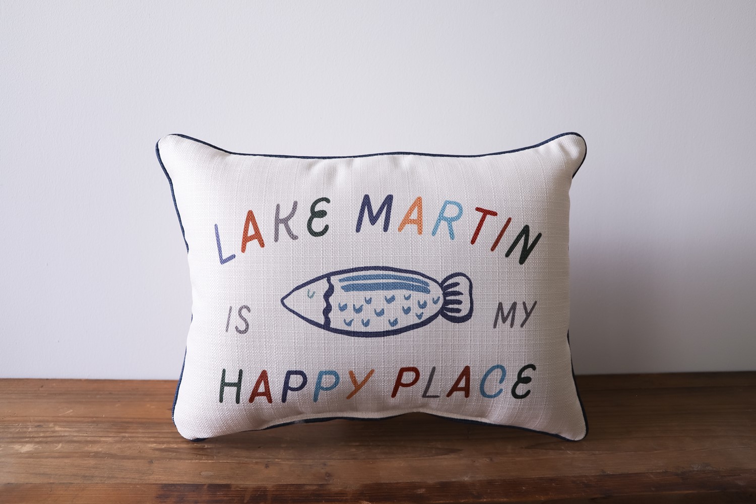 Lake Fish is my Happy Place Pillow TXT0790