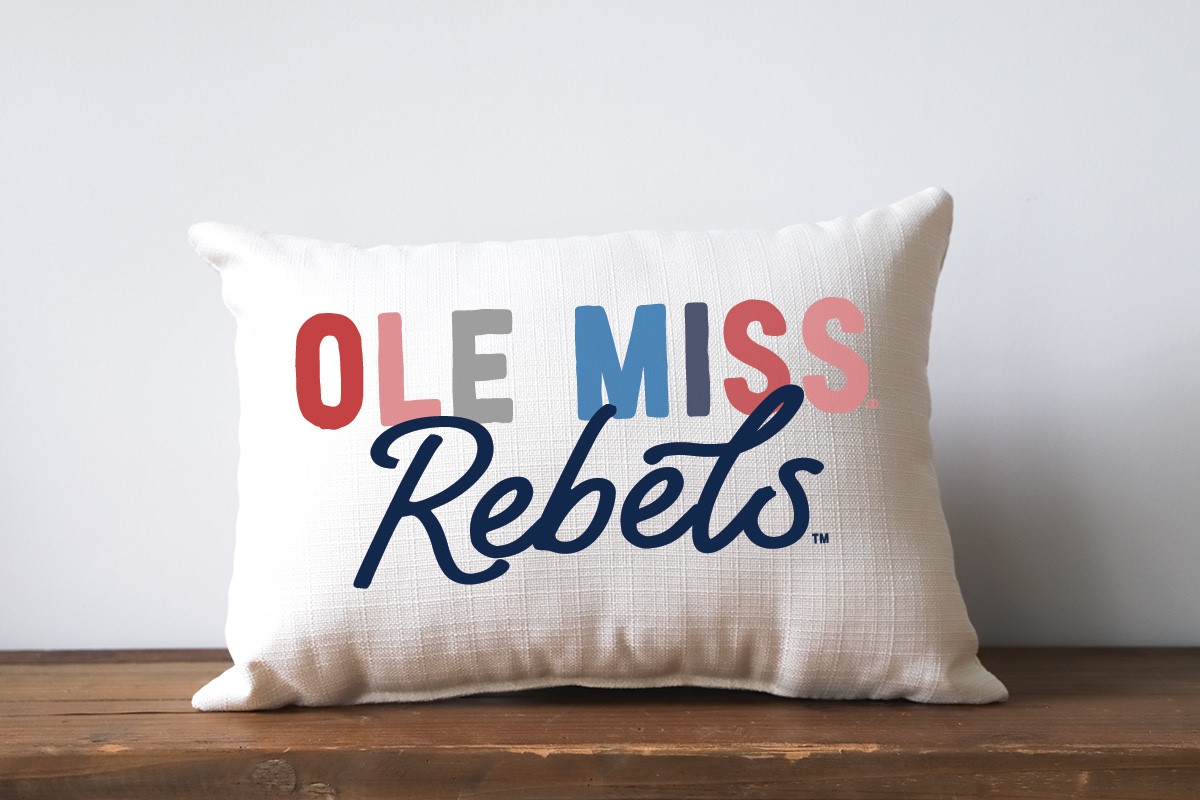 Ole Miss Collegiate Tones Pillow UM0122