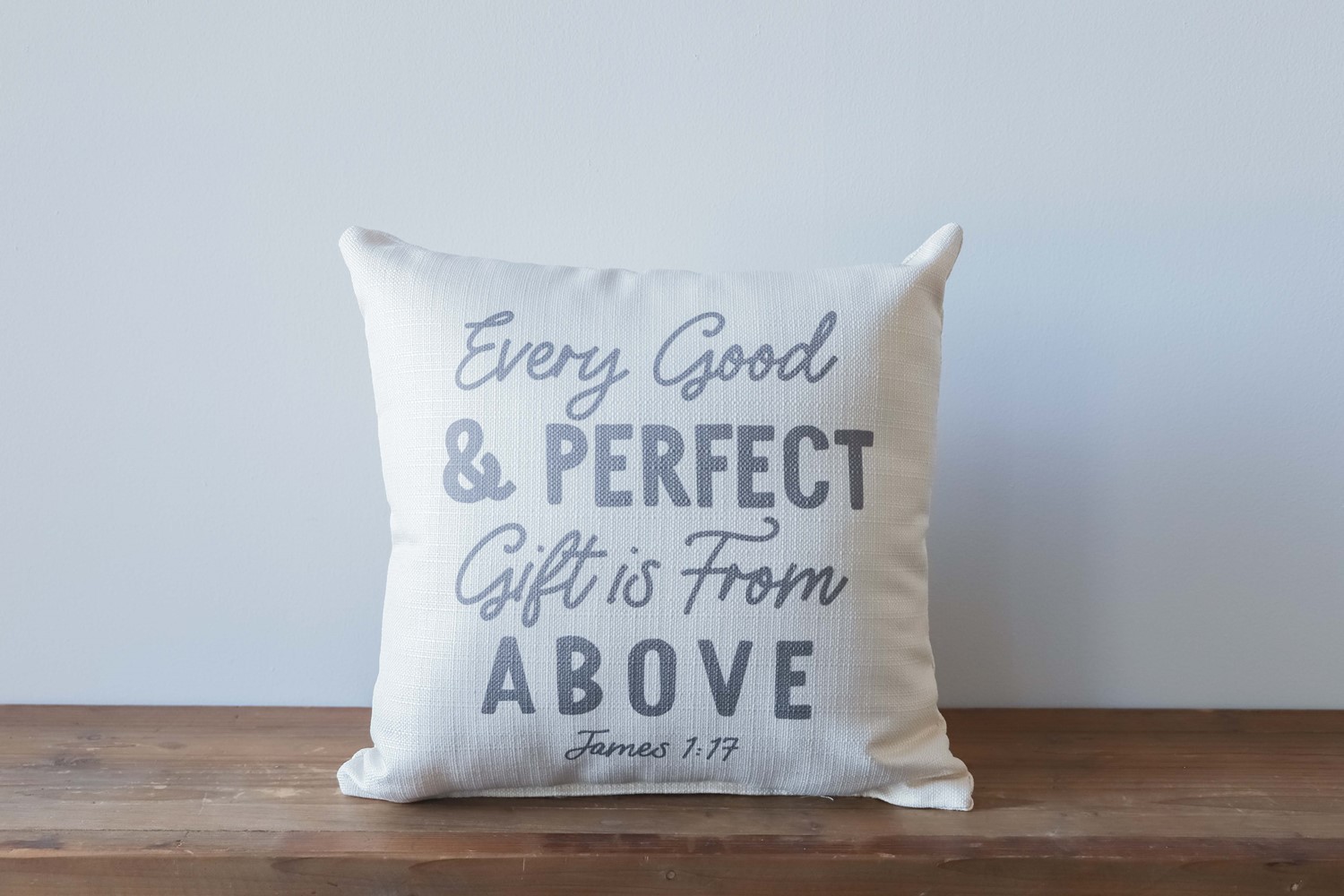 Every Good and Perfect Gift Pillow Little Birdie