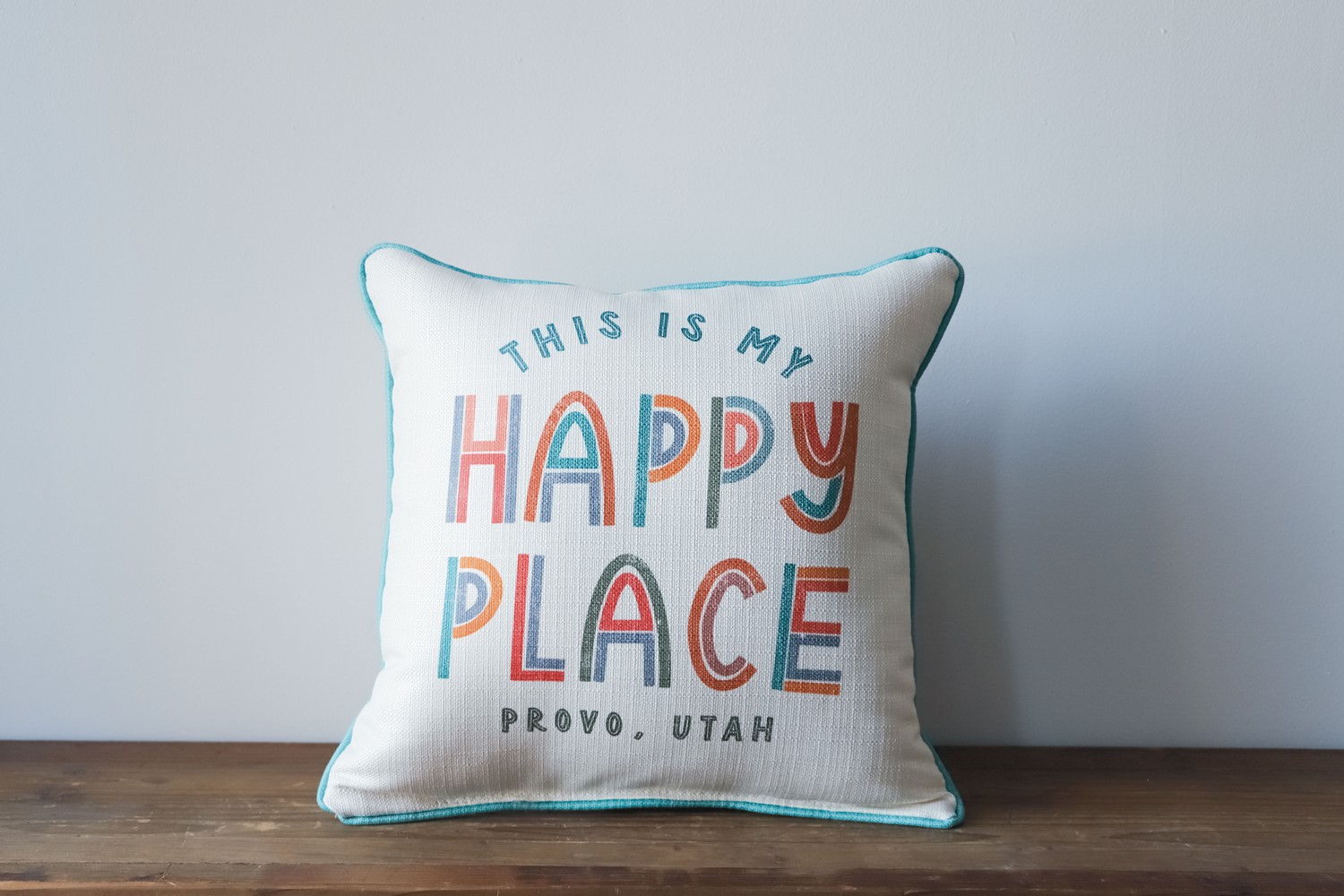 Posterpress Happy Place Pillow STE0686