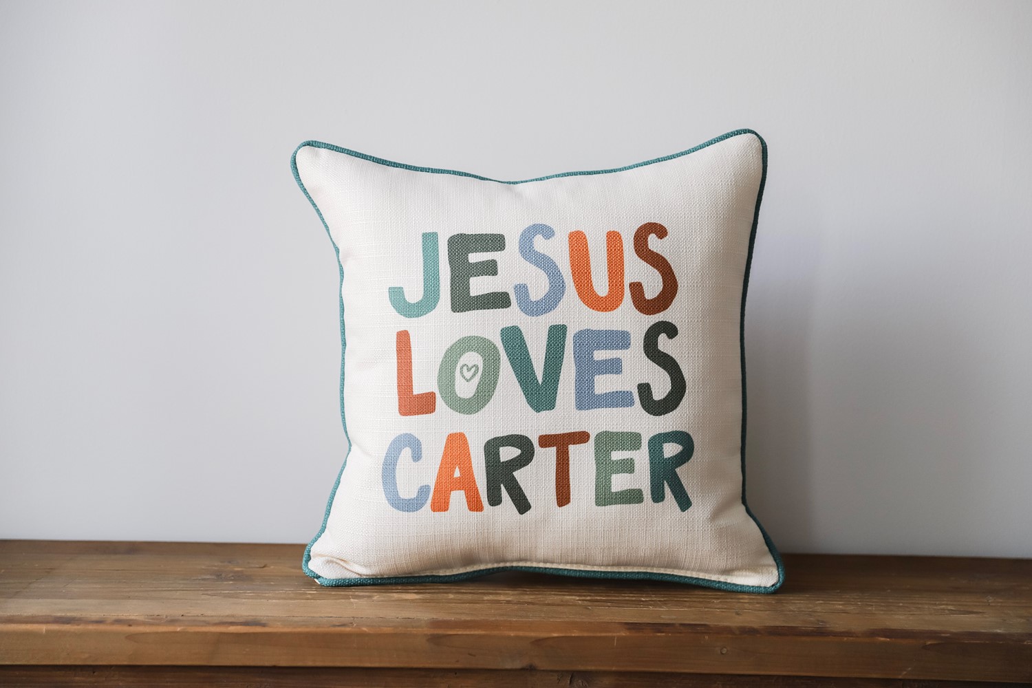 Jesus Loves Me Boy Name Pillow CHI0167