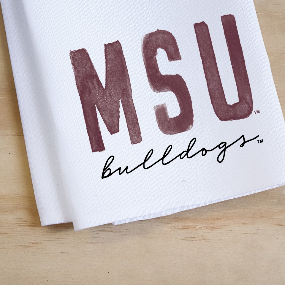 MSU Bulldogs Poster Tea Towel MSU0164TT