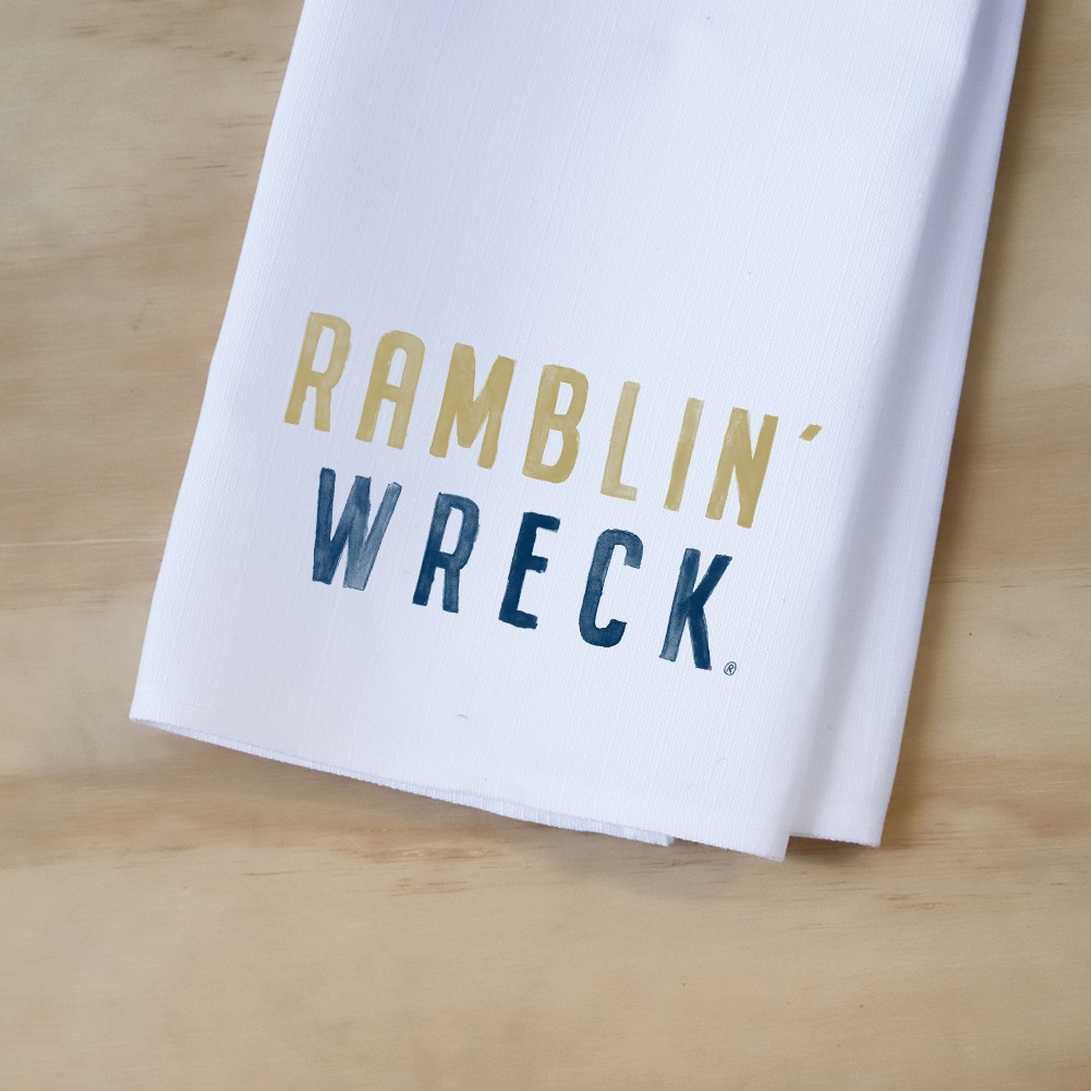 Ramblin' Wreck Poster Mascot Tea Towel GT0005TT