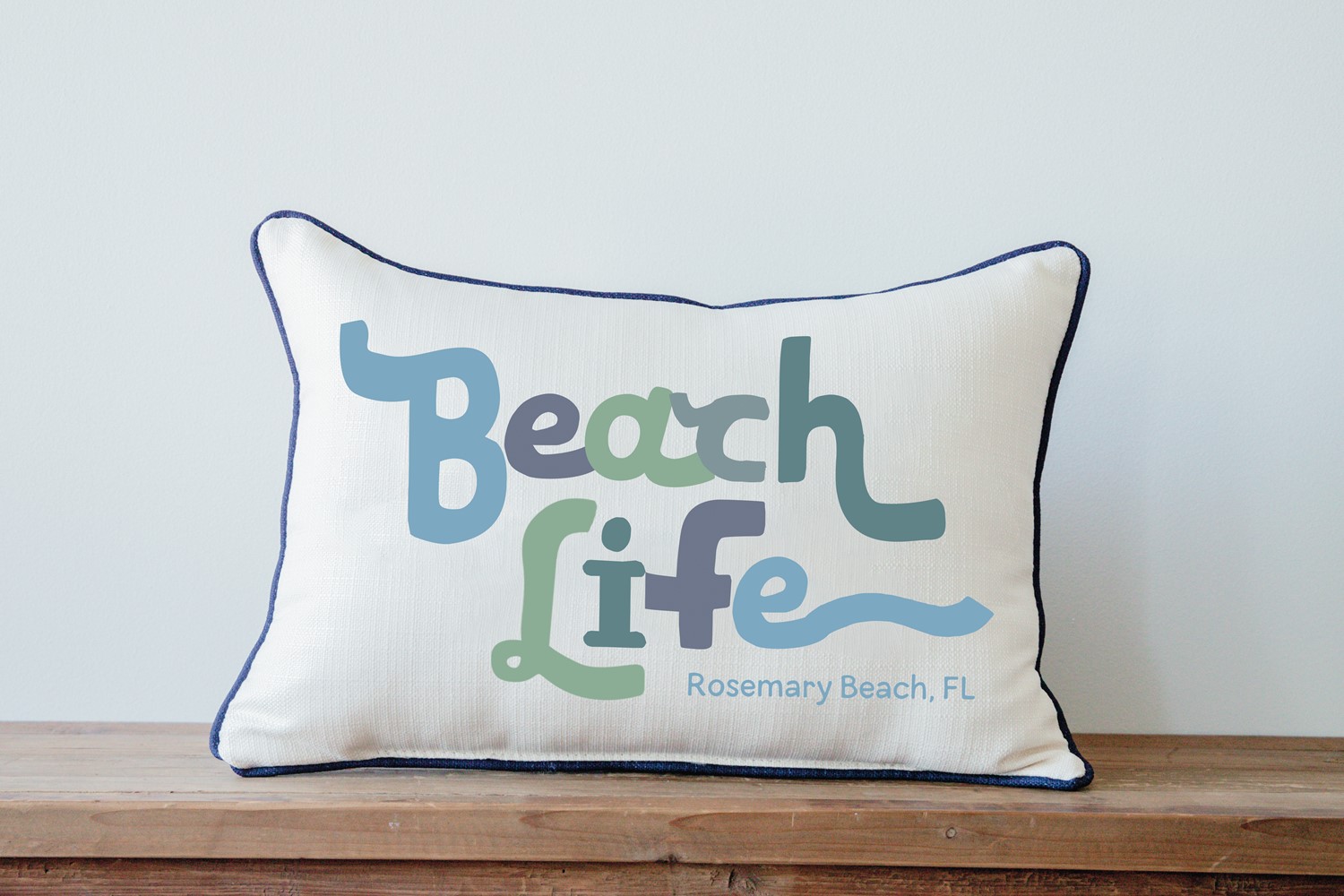 Topo Beach Life Pillow TXT1024