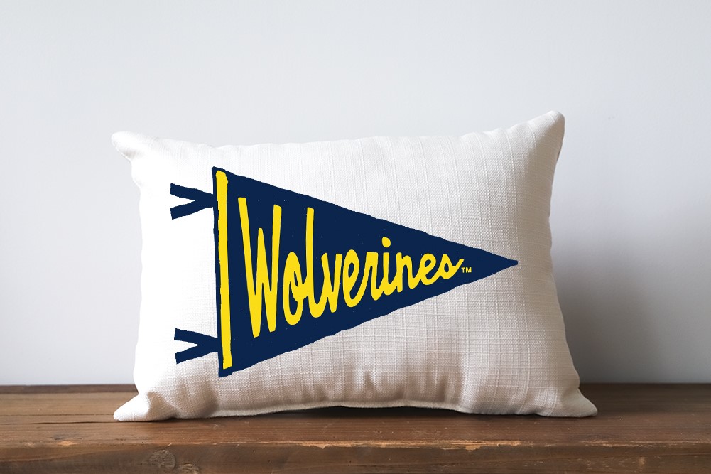 Michigan Wolverines Pennant Pillow MICH0004