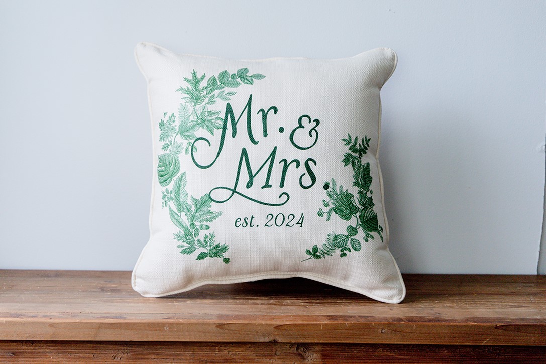 Mr and mrs decorative pillows best sale