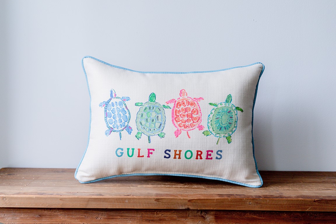 Happy Turtles Beach Name Pillow | Little Birdie