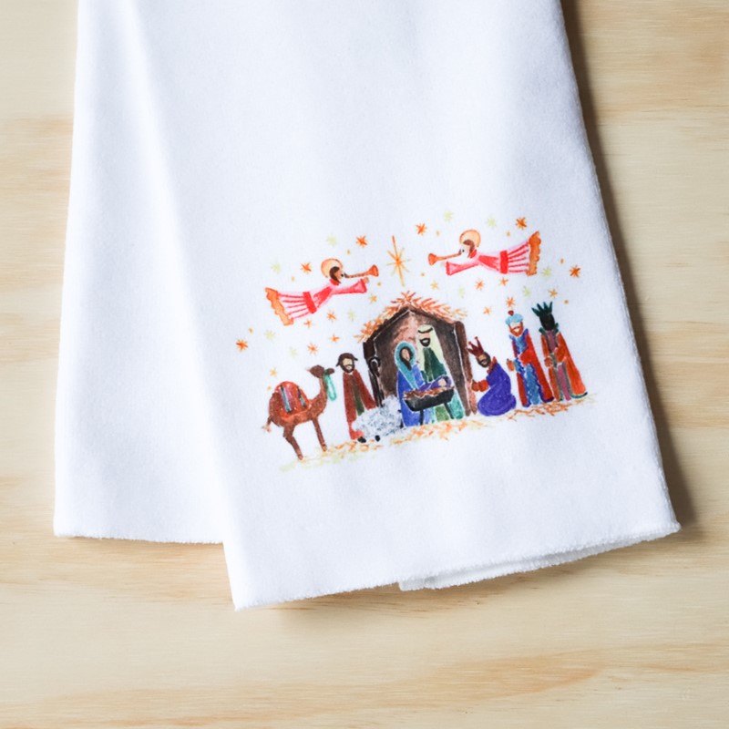 Nativity Scene Tea Towel CHR0122TT