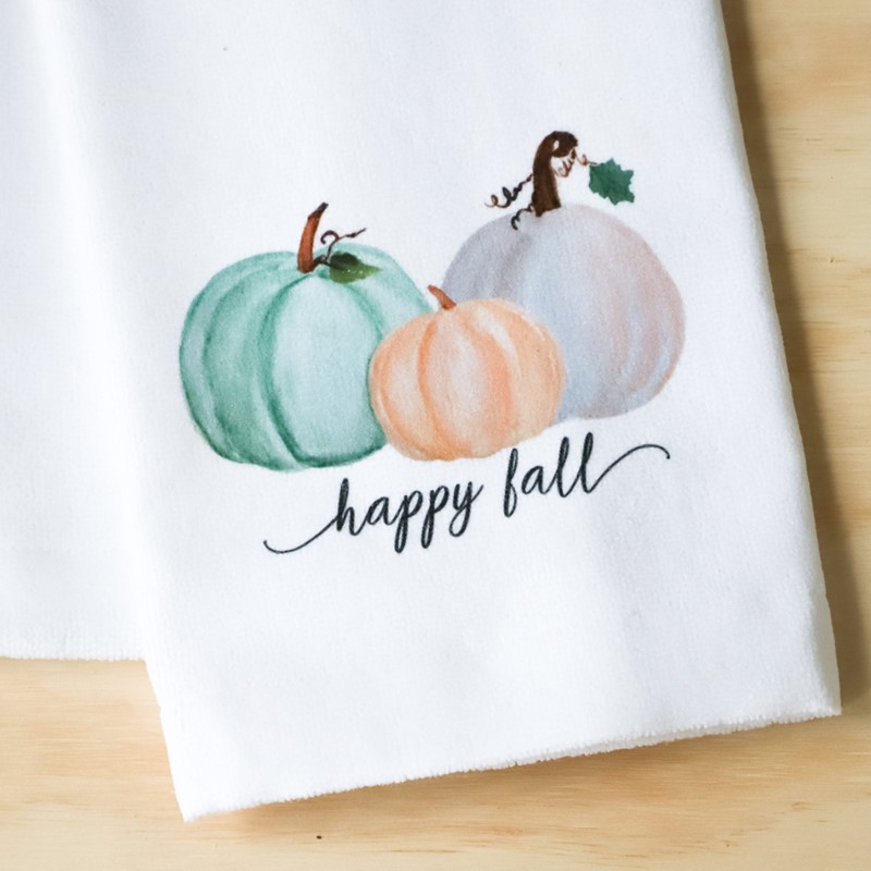 Fall Kitchen Towel Fall Towel Pumpkin Tea Towel Autumn Towel 