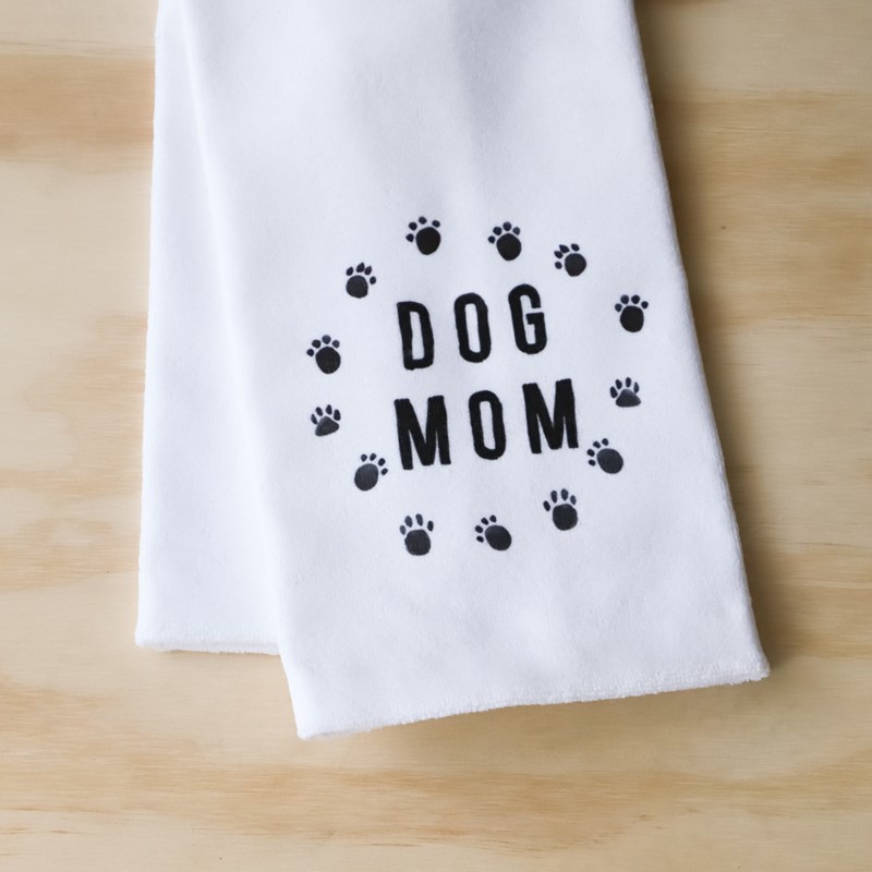 Dog Mom with Paws Tea Towel TXT0563TT