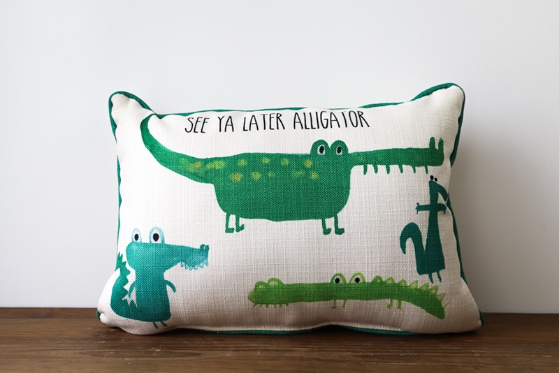 Later Alligator Pillow Little Birdie