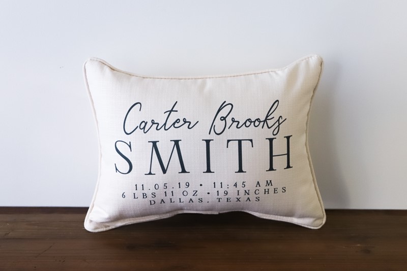 Birth Announcement Pillow CHI0115