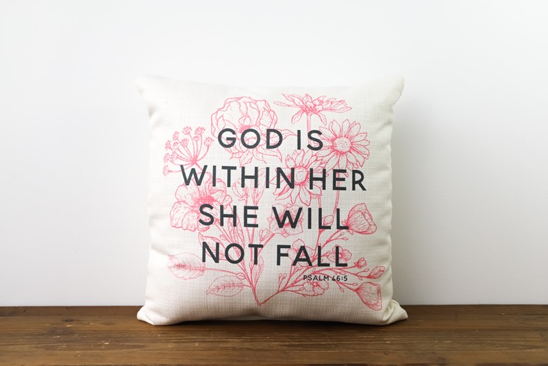 God is Within Her Pillow TXT0402