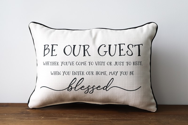 Be our guest throw pillow hotsell