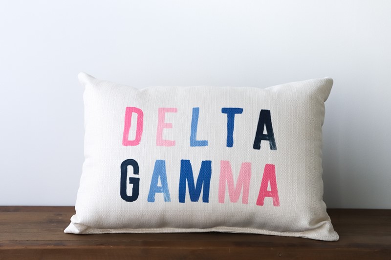 Delta Gamma Sorority Tones Pillow