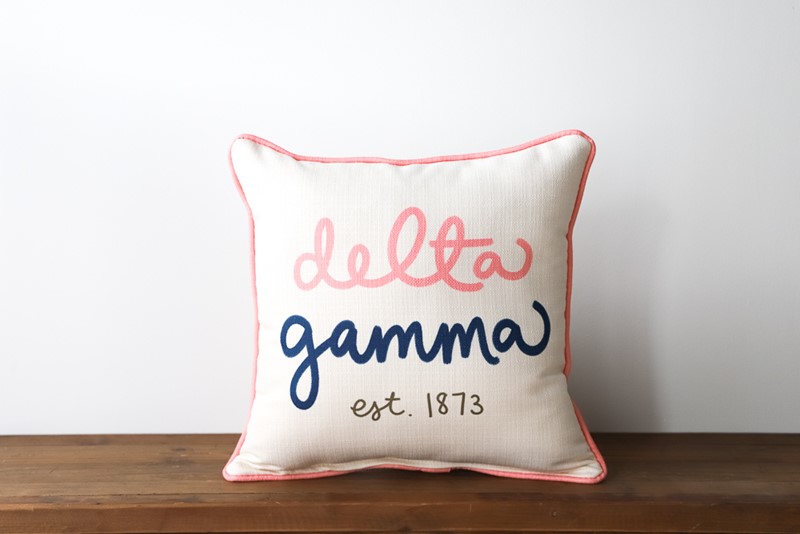 Delta Gamma Handwritten Sorority Pillow SOR0019-DG