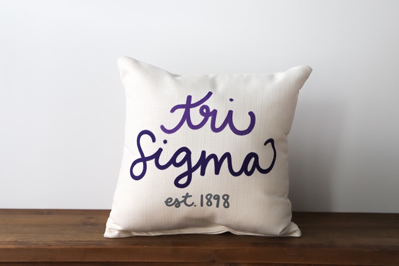 Sigma Sigma Sigma Handwritten Sorority Pillow SOR0019-SSS