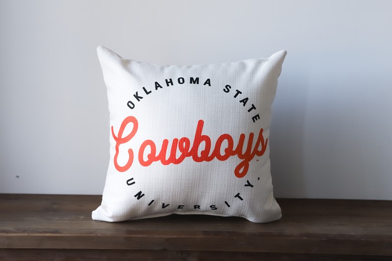 Oklahoma State Retro Circle Pillow OSU0006