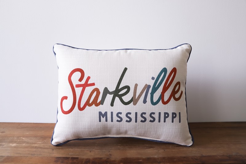 Nature Tones City State Script Pillow STE0187