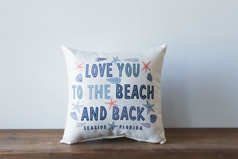 Love you to the Beach and Back Pillow