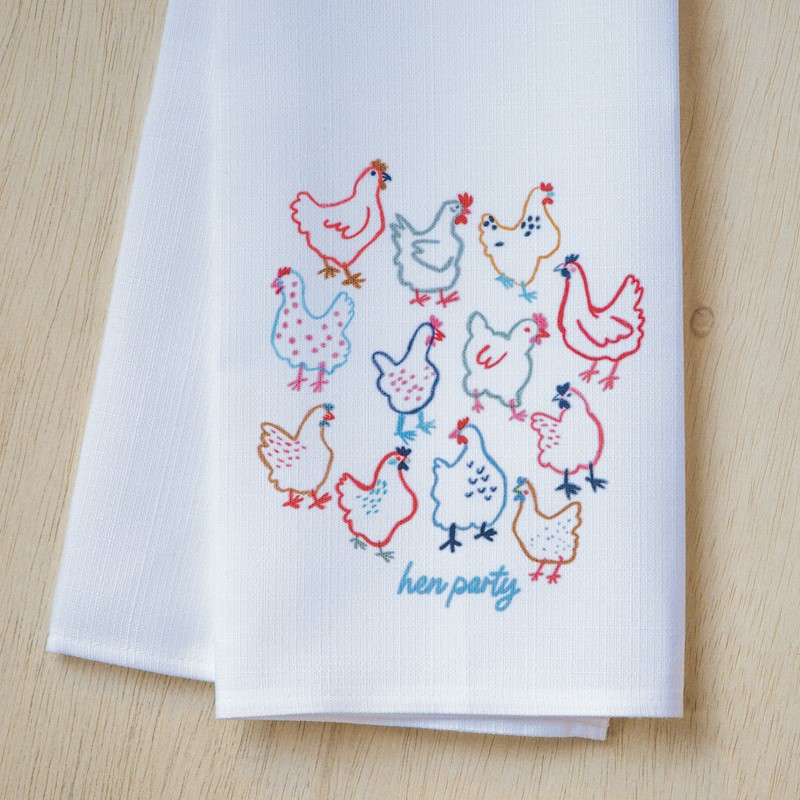 Hen Party Outline Tea Towel TXT0851TT