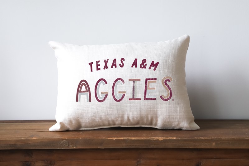 Texas A&M Aggies Poster Press Throw Pillow