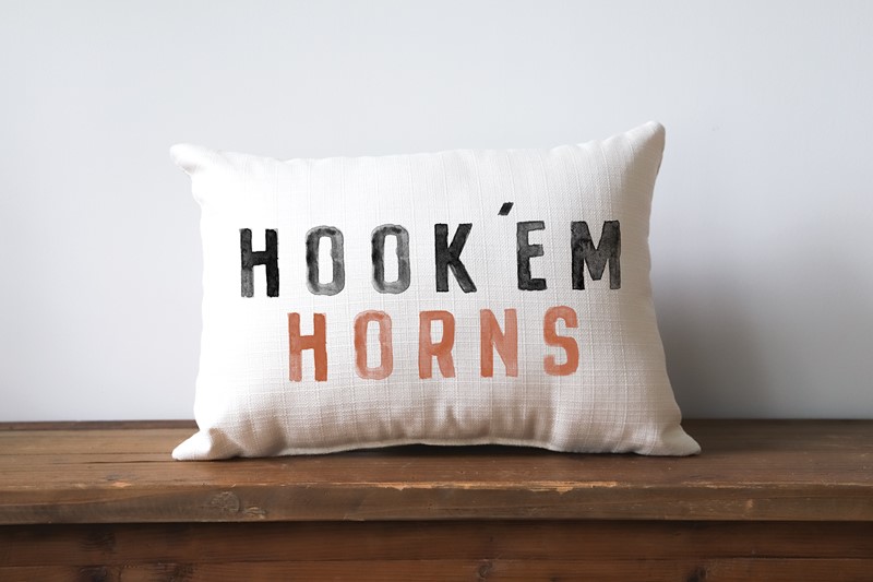 Hook 'Em Horns Poster Pillow UT0006