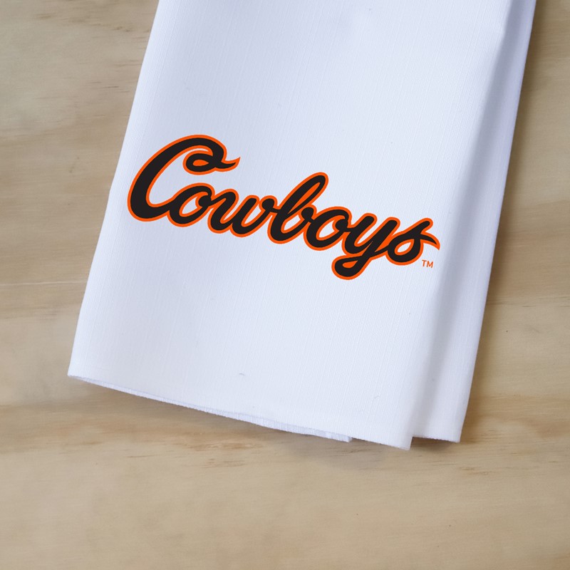 Cowboys Rectangle Logo Tea Towel OSU0002TT