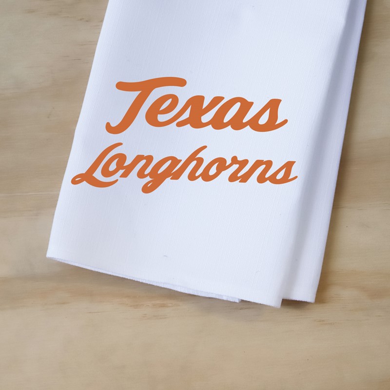 Texas Longhorn Script Tea Towel UT0004TT