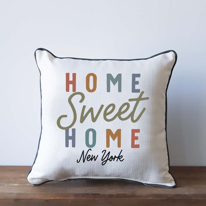 Colorful Home Sweet Home State Pillow GMA102