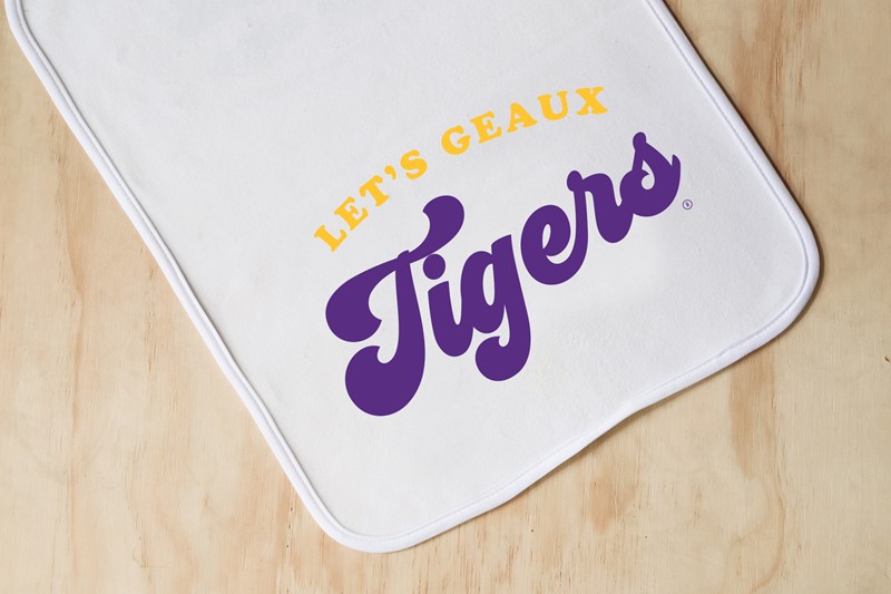 Let's Geaux Tigers Burp Cloth LSU0018BC