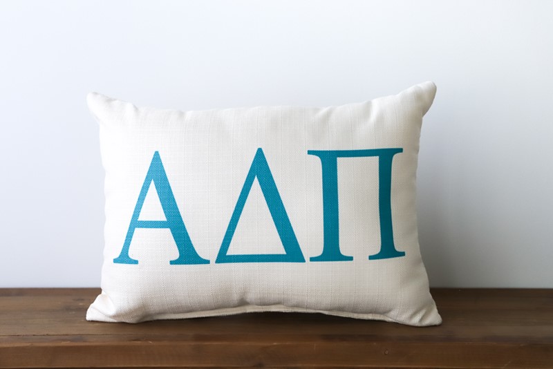 Sorority Large Letter Alpha Delta Pi Pillow SOR0016-ADPI