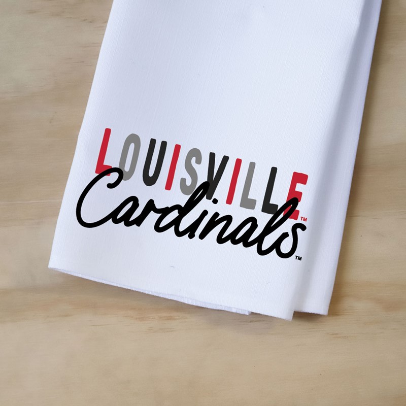 Louisville Cardinals kitchen towel, Louisville Cardinals