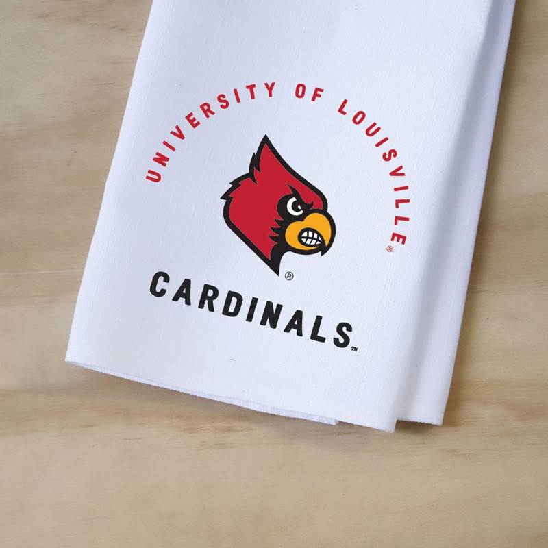 Louisville Cardinals Printed and Embroidered Towel