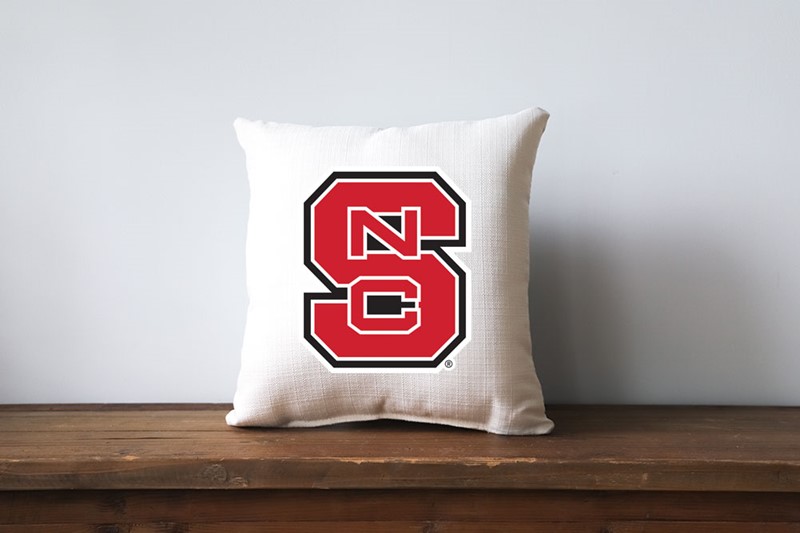 NC State Block Logo Pillow NCSU0002