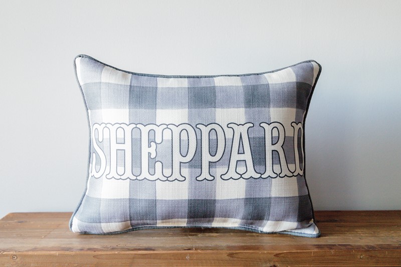 Traditional Last Name Pillow TXT0972