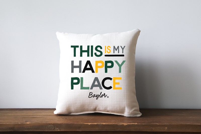 Baylor This is My Happy Place Pillow BU0010