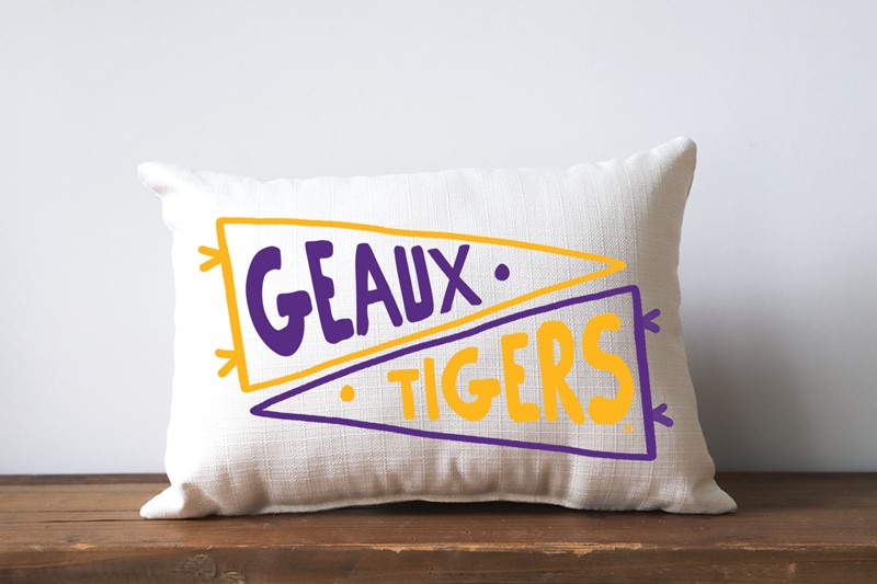 LSU Double Collegiate Pennant Pillow LSU0033