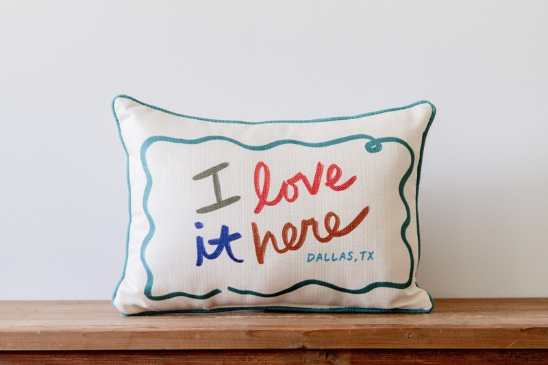 Swirly Love It Here Hometown Pillow STE0770