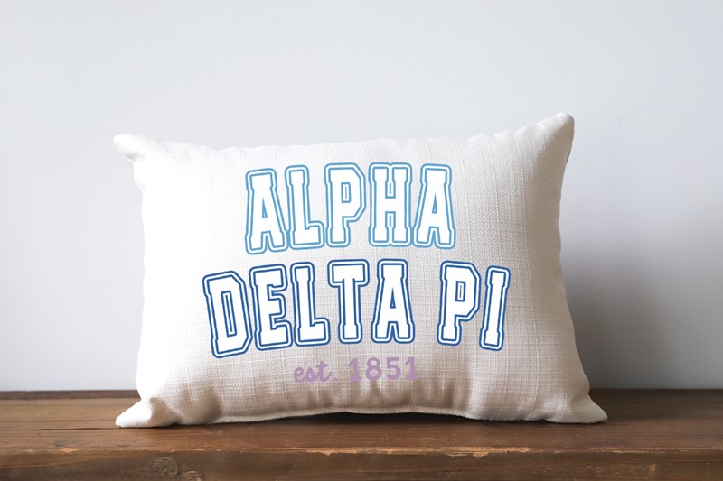 Varsity Sorority Alpha Delta Pi Pillow SOR0040-ADPI