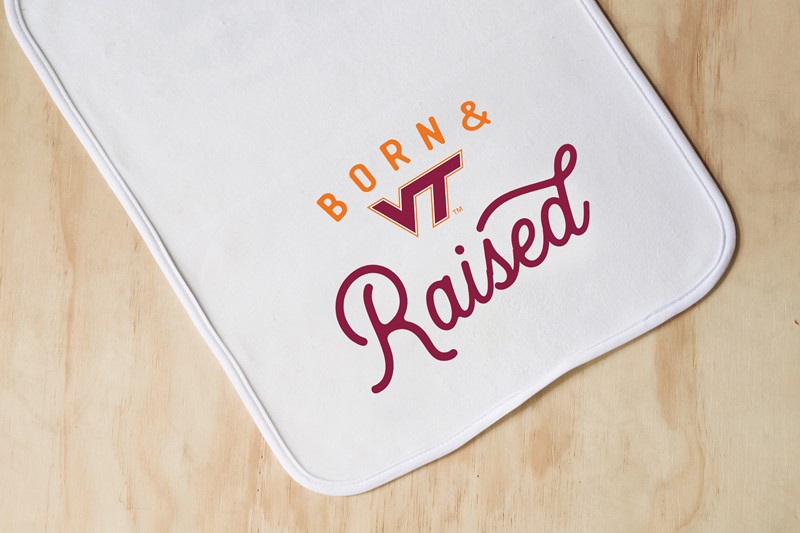 Virginia Tech Hokies Born & Raised Burp Cloth VT0012BC