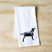 Black Labrador Dish Towel