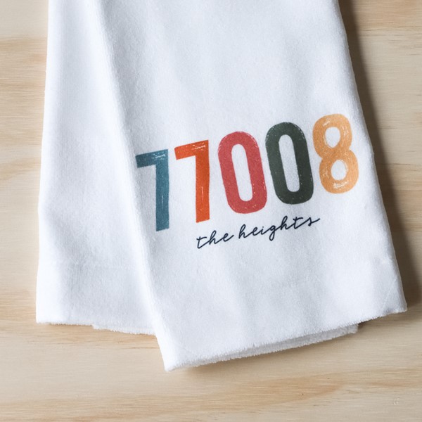 Multicolor Poster Zip Code Tea Towel STE0122TT