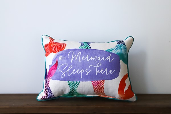 A Mermaid Sleeps Here Pillow CHI0127