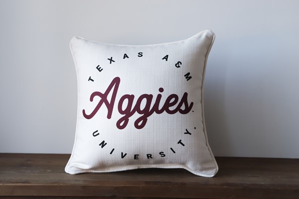 Texas A&M Aggies Poster Press Throw Pillow
