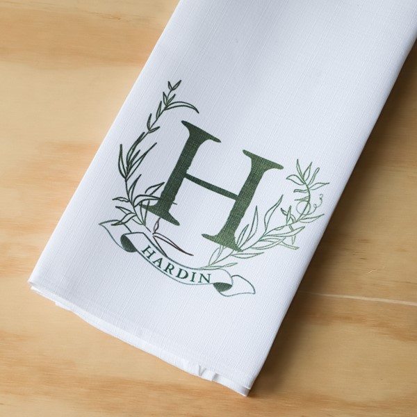 Greenery Initial Banner Tote